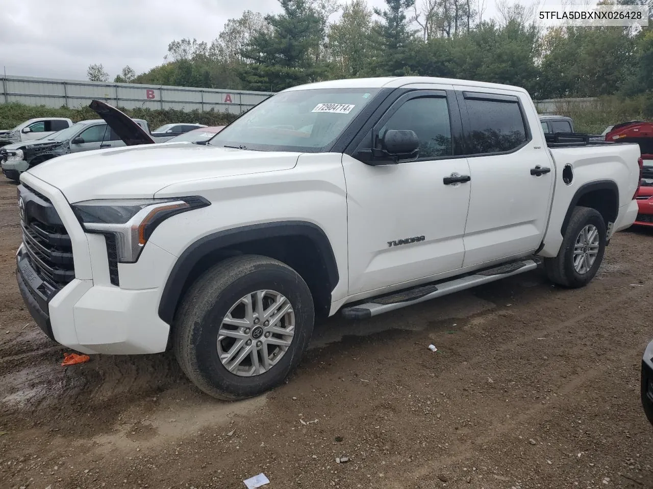 2022 Toyota Tundra Crewmax Sr VIN: 5TFLA5DBXNX026428 Lot: 72904714