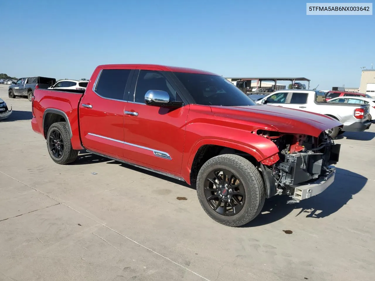 2022 Toyota Tundra Crewmax Platinum VIN: 5TFMA5AB6NX003642 Lot: 73561744