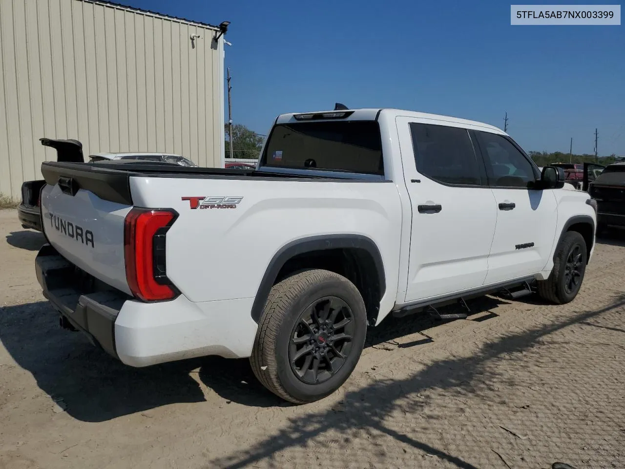 2022 Toyota Tundra Crewmax Sr VIN: 5TFLA5AB7NX003399 Lot: 74529234