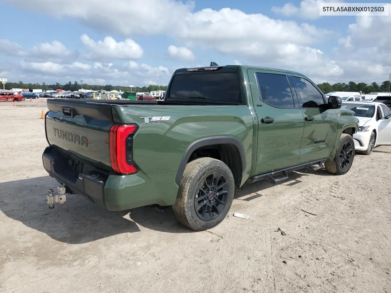 2022 Toyota Tundra Crewmax Sr VIN: 5TFLA5ABXNX012503 Lot: 75023634