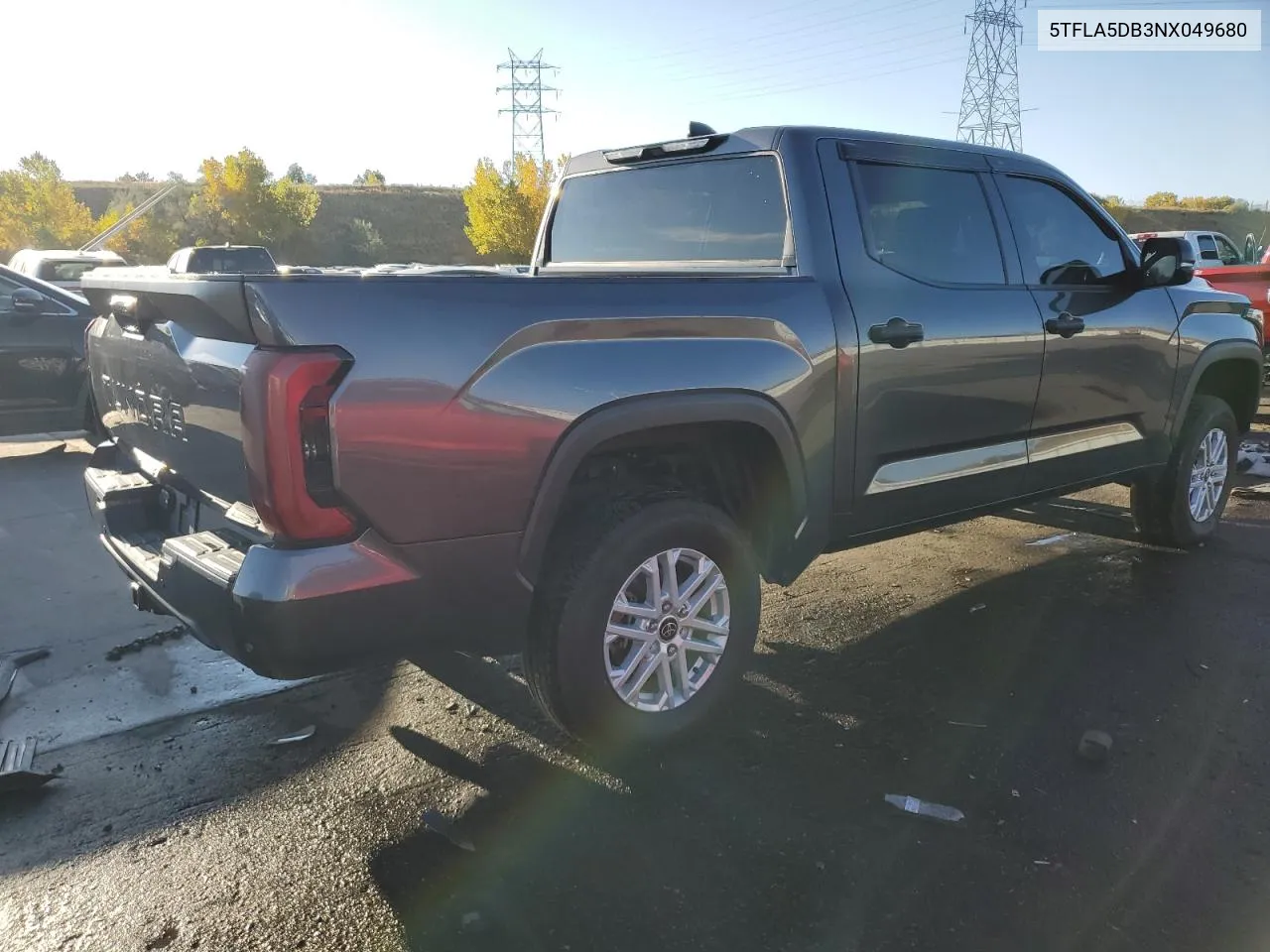 2022 Toyota Tundra Crewmax Sr VIN: 5TFLA5DB3NX049680 Lot: 75306754