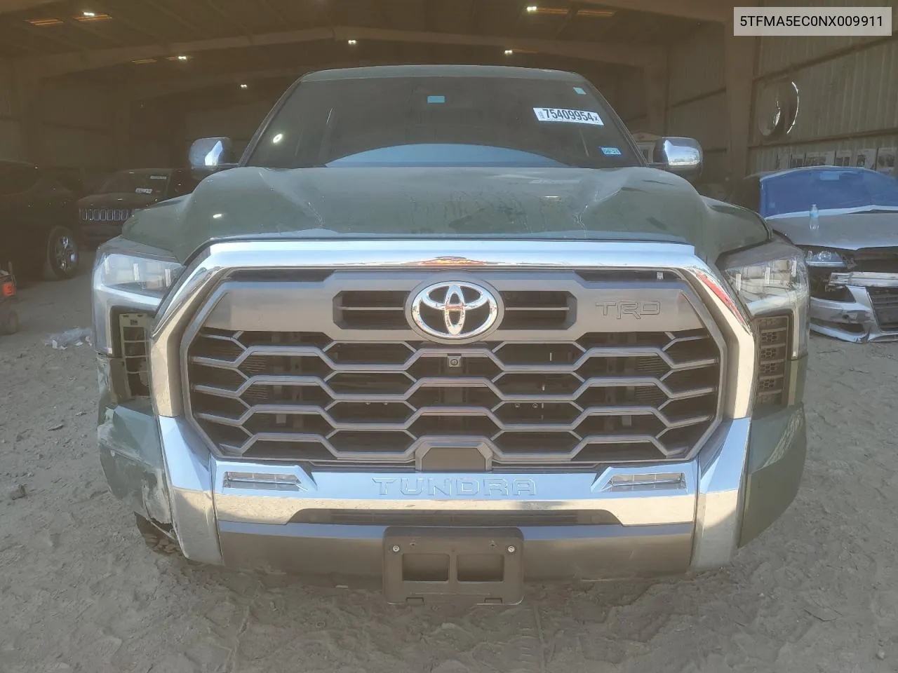 2022 Toyota Tundra Crewmax Platinum VIN: 5TFMA5EC0NX009911 Lot: 75409954