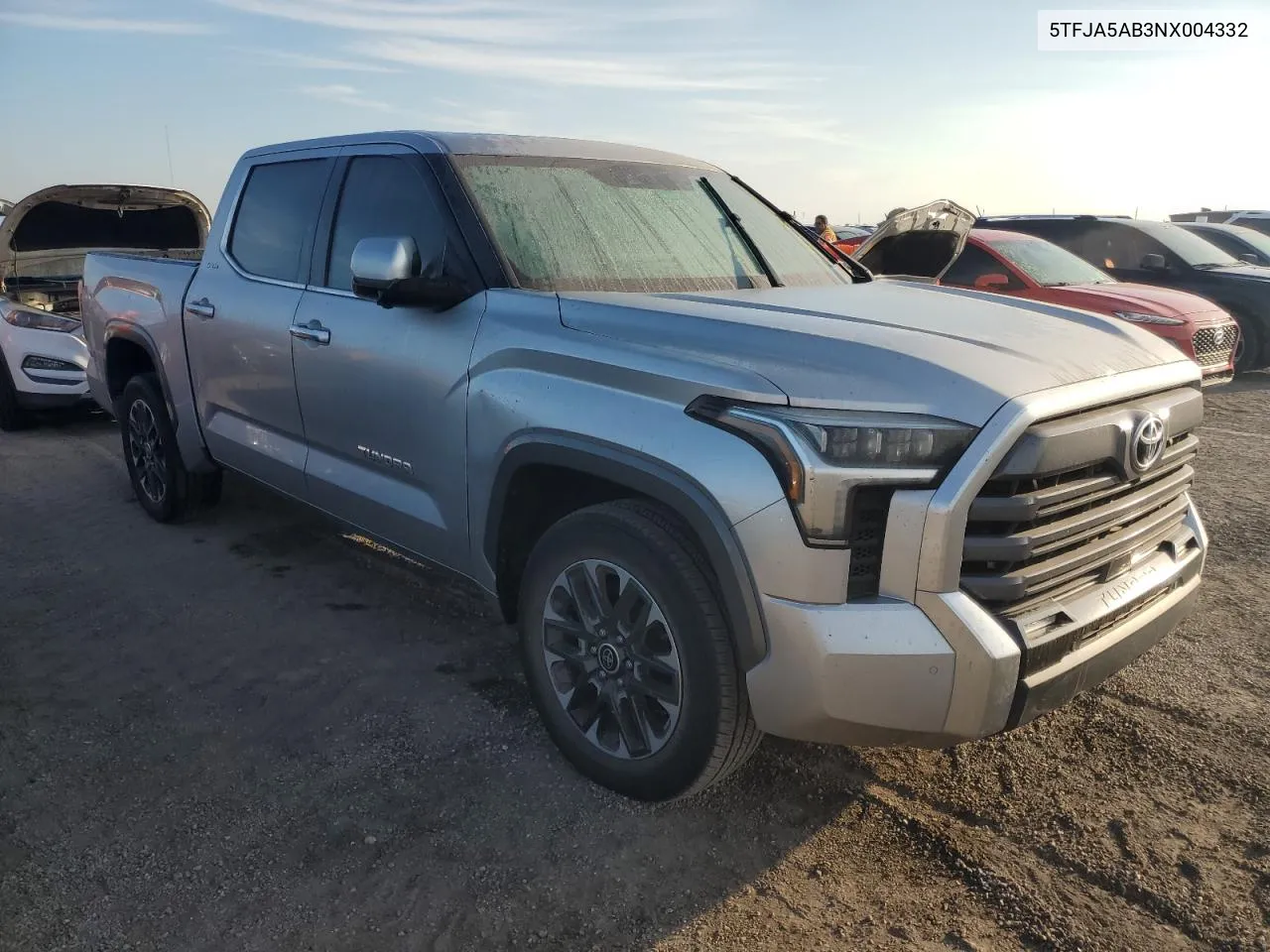 2022 Toyota Tundra Crewmax Limited VIN: 5TFJA5AB3NX004332 Lot: 76190714