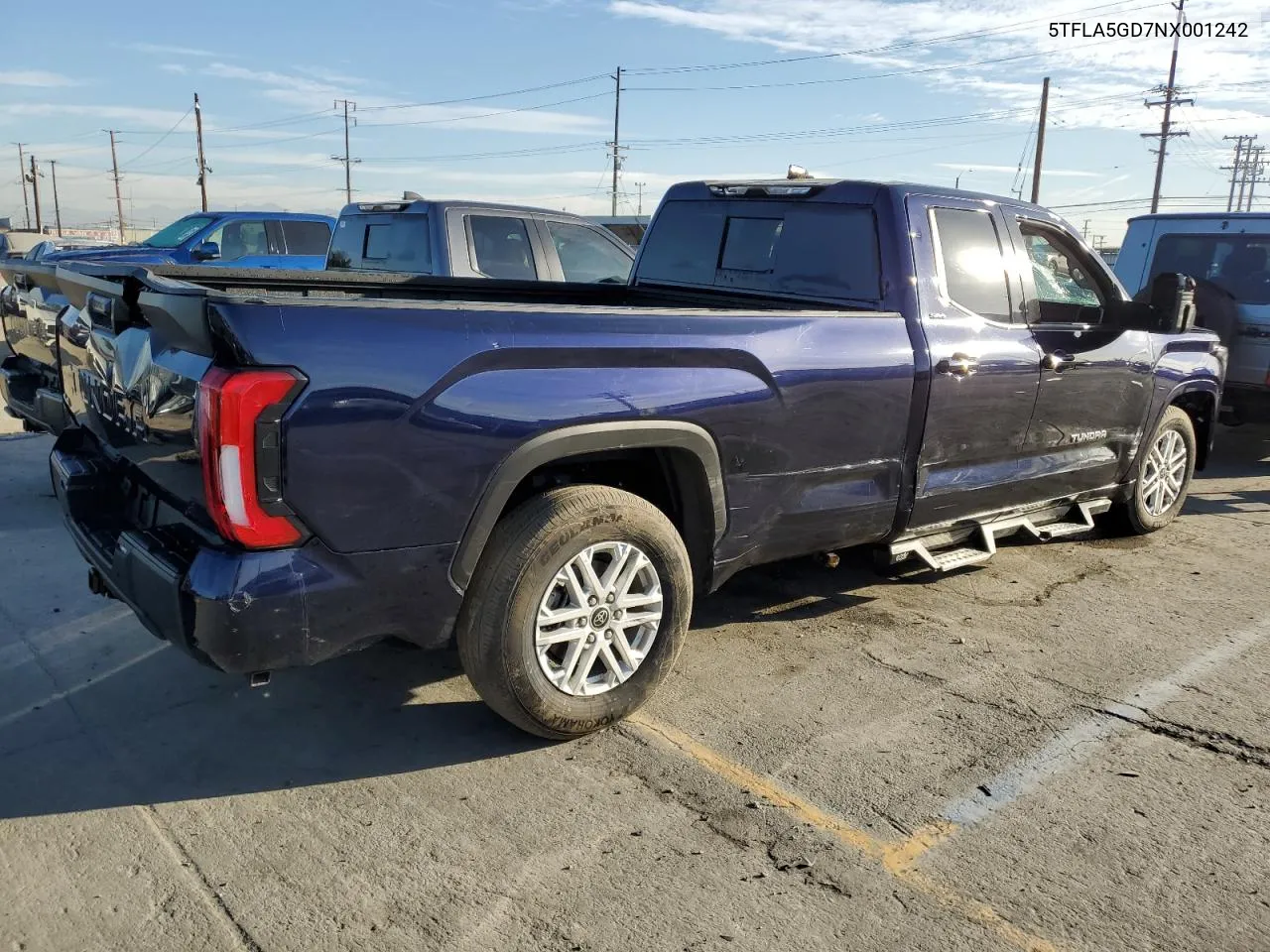 2022 Toyota Tundra Double Cab Sr VIN: 5TFLA5GD7NX001242 Lot: 77819574