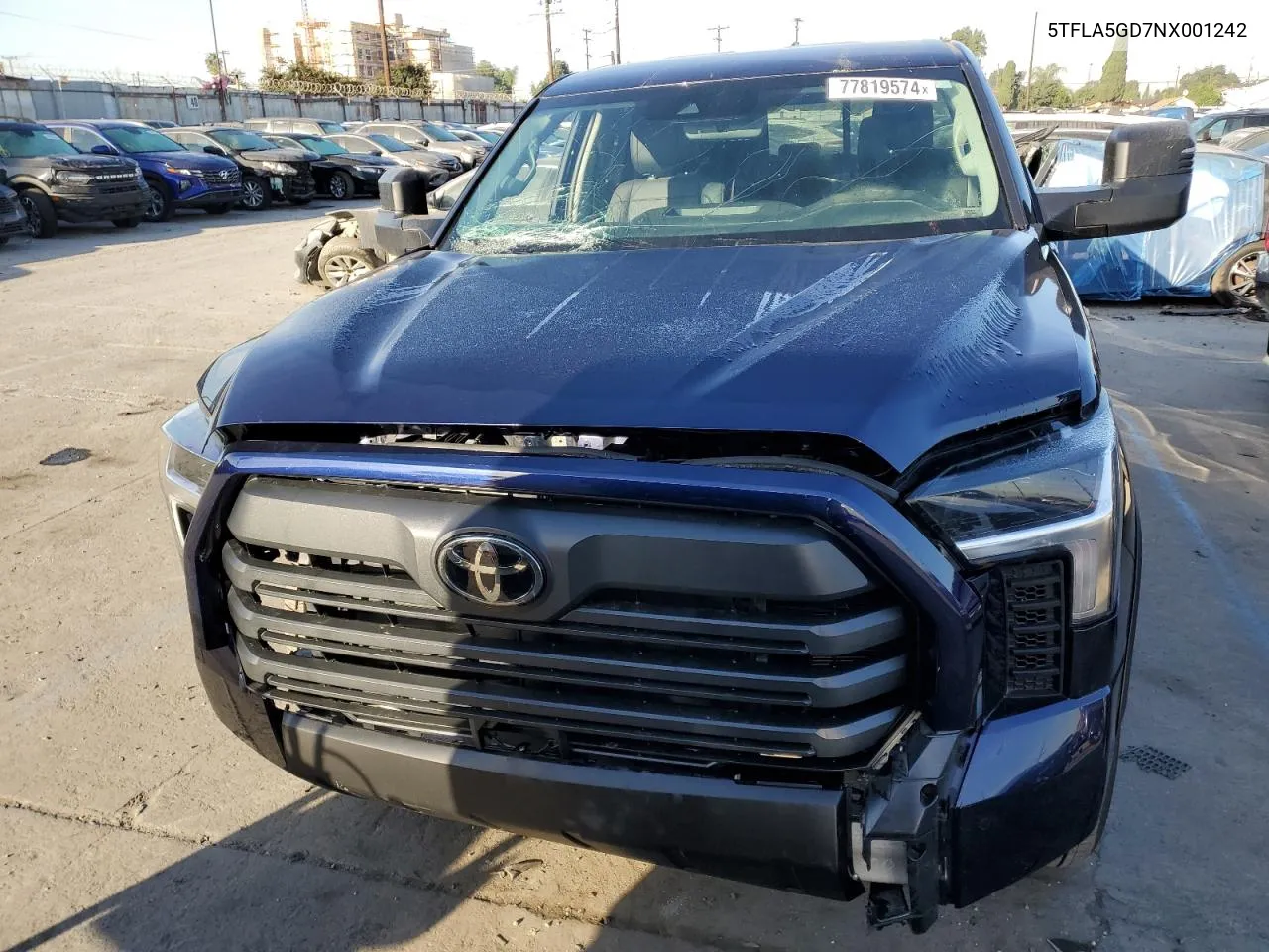 2022 Toyota Tundra Double Cab Sr VIN: 5TFLA5GD7NX001242 Lot: 77819574