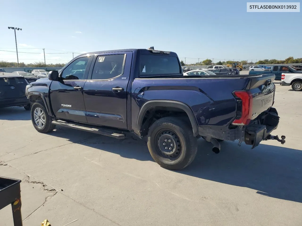 2022 Toyota Tundra Crewmax Sr VIN: 5TFLA5DB0NX013932 Lot: 78009664