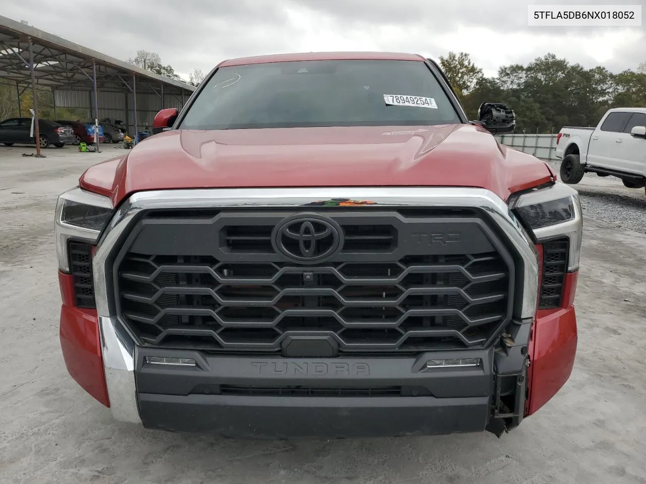 2022 Toyota Tundra Crewmax Sr VIN: 5TFLA5DB6NX018052 Lot: 78949254