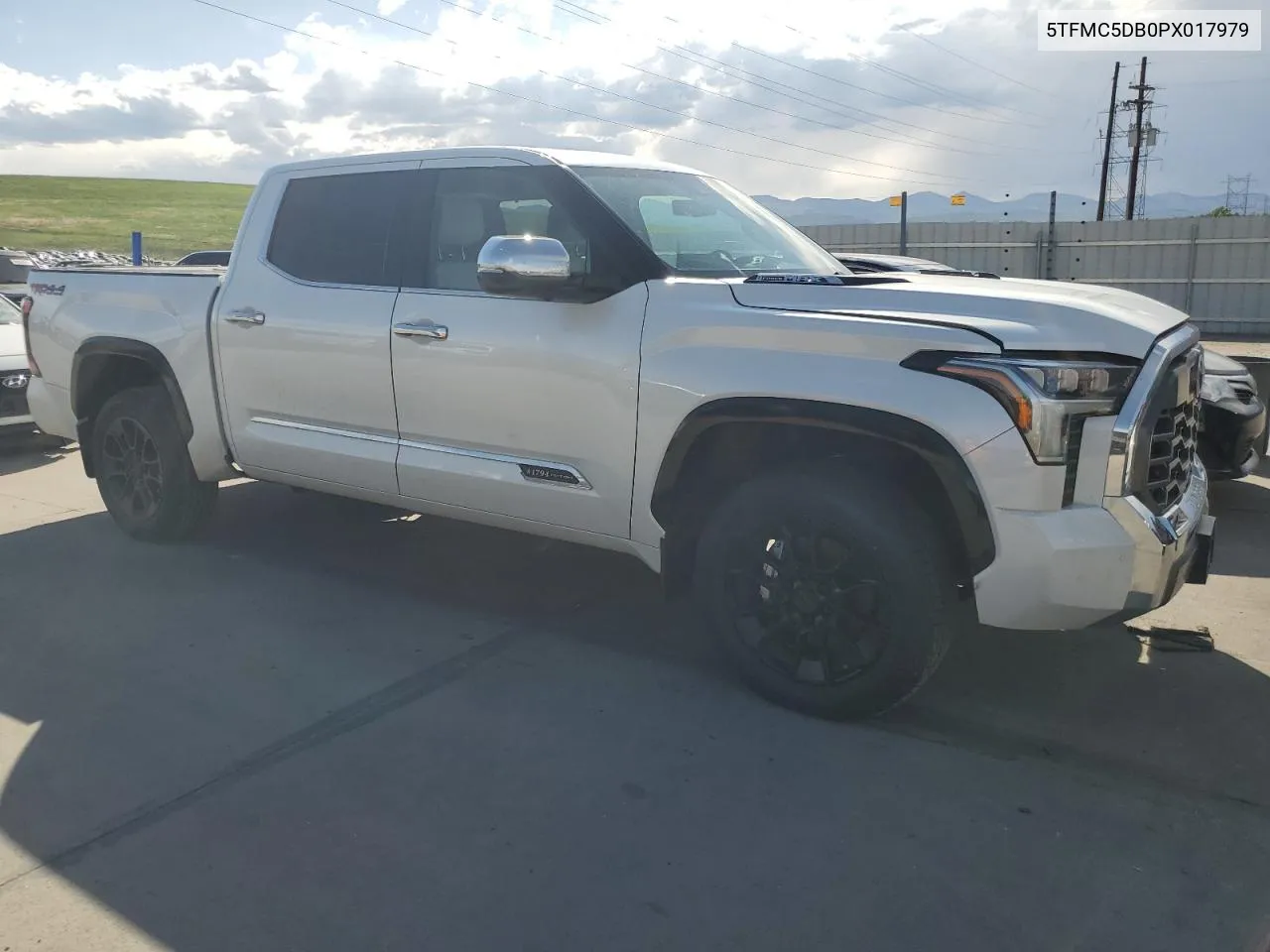 2023 Toyota Tundra Crewmax Platinum VIN: 5TFMC5DB0PX017979 Lot: 56684414