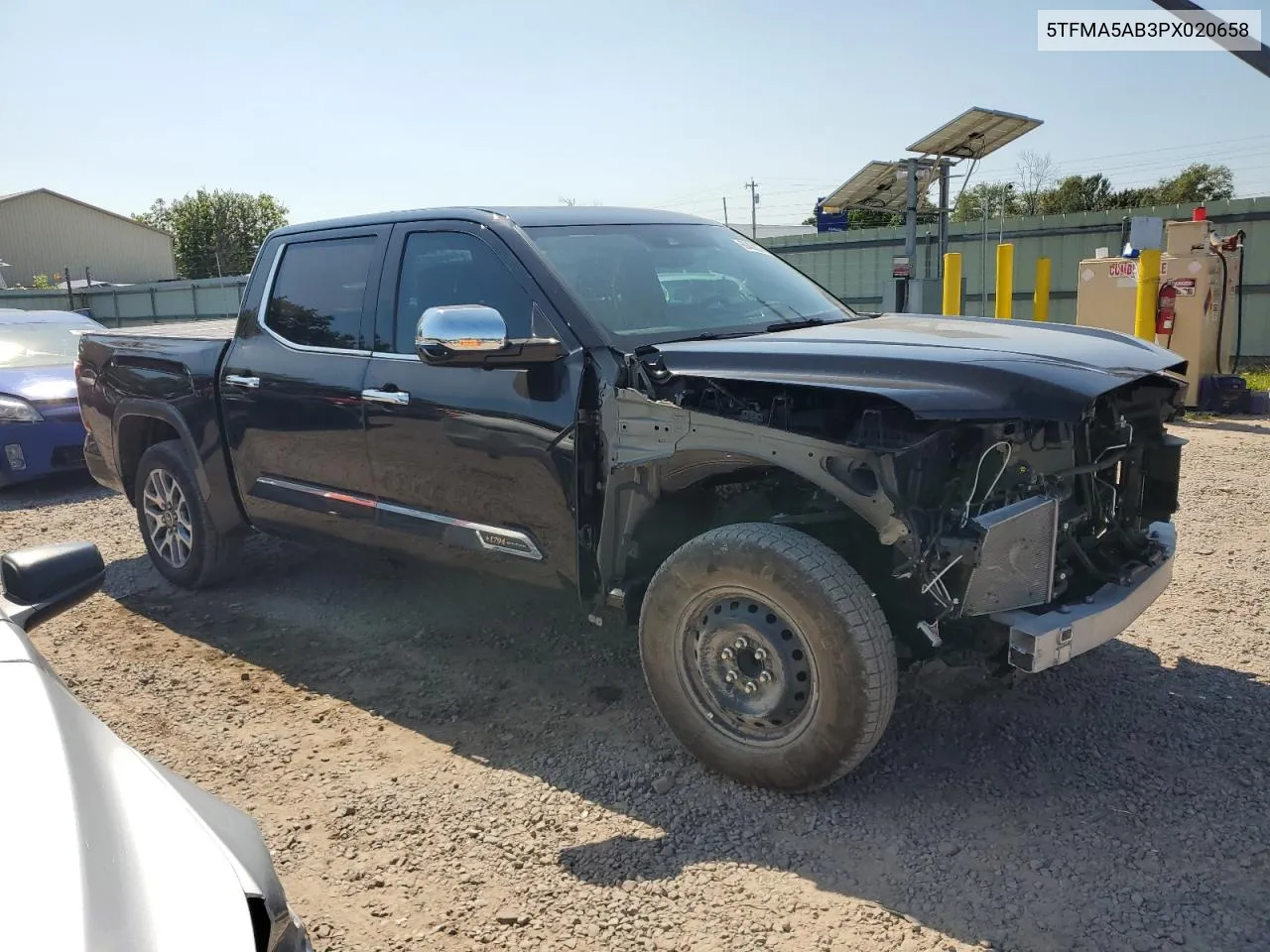 2023 Toyota Tundra Crewmax Platinum VIN: 5TFMA5AB3PX020658 Lot: 69422054