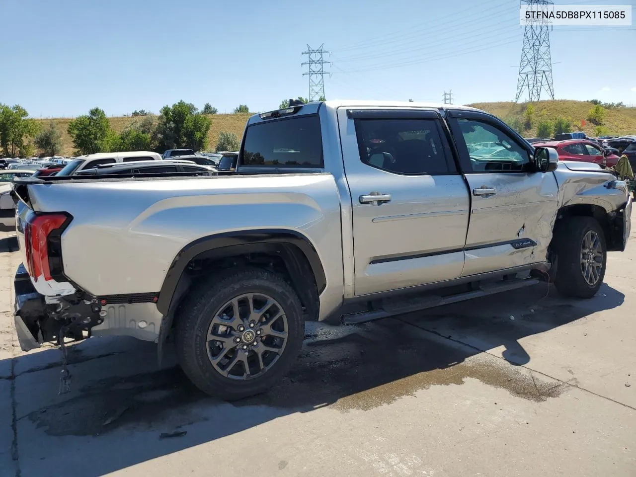 2023 Toyota Tundra Crewmax Platinum VIN: 5TFNA5DB8PX115085 Lot: 70262334