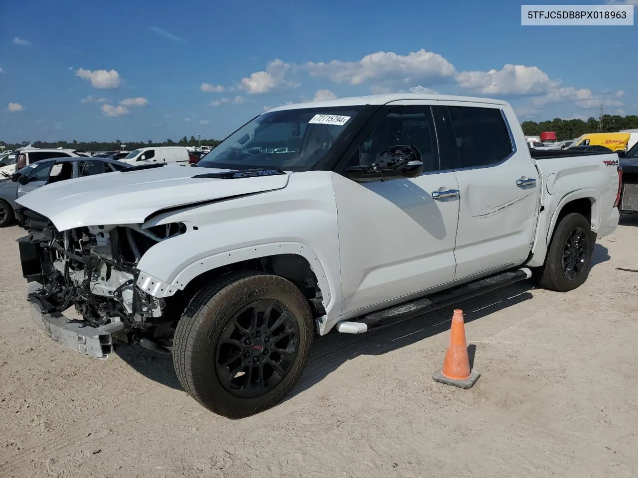 2023 Toyota Tundra Crewmax Limited VIN: 5TFJC5DB8PX018963 Lot: 72715794