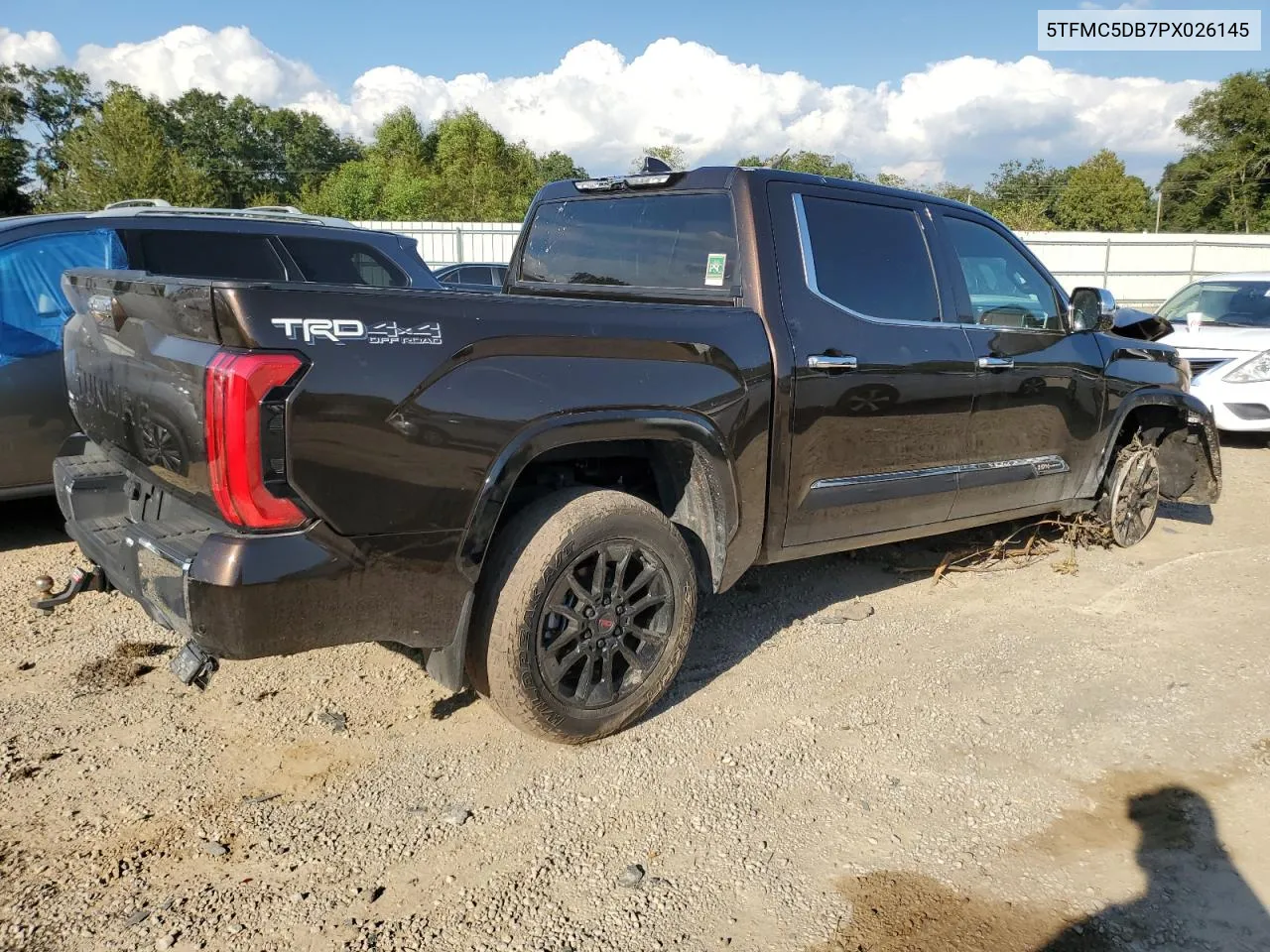 2023 Toyota Tundra Crewmax Platinum VIN: 5TFMC5DB7PX026145 Lot: 73316894