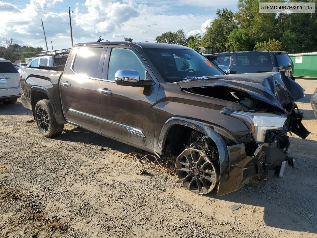 2023 Toyota Tundra Crewmax Platinum VIN: 5TFMC5DB7PX026145 Lot: 73316894