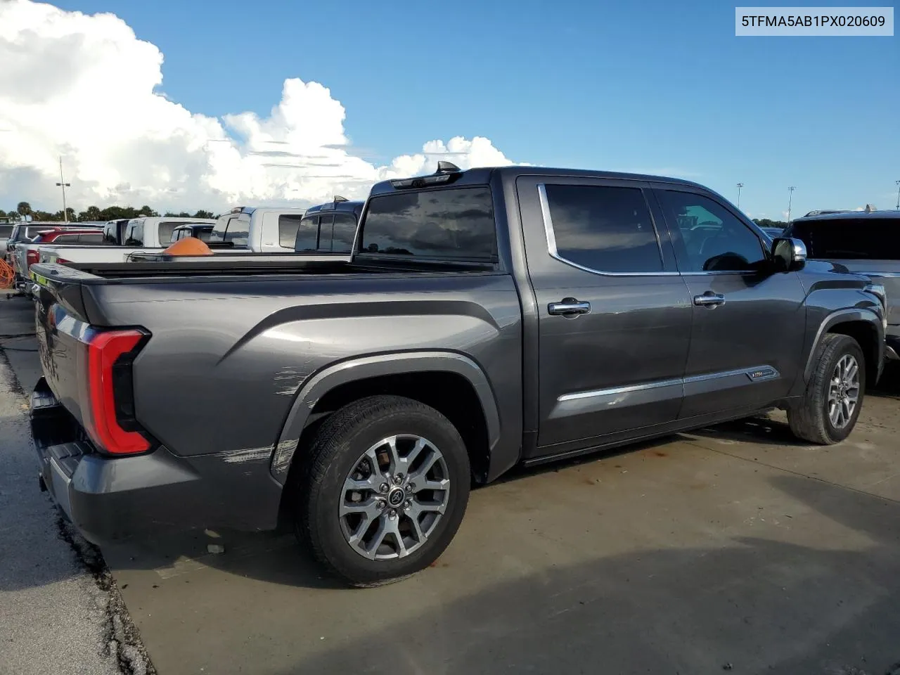 2023 Toyota Tundra Crewmax Platinum VIN: 5TFMA5AB1PX020609 Lot: 73653614