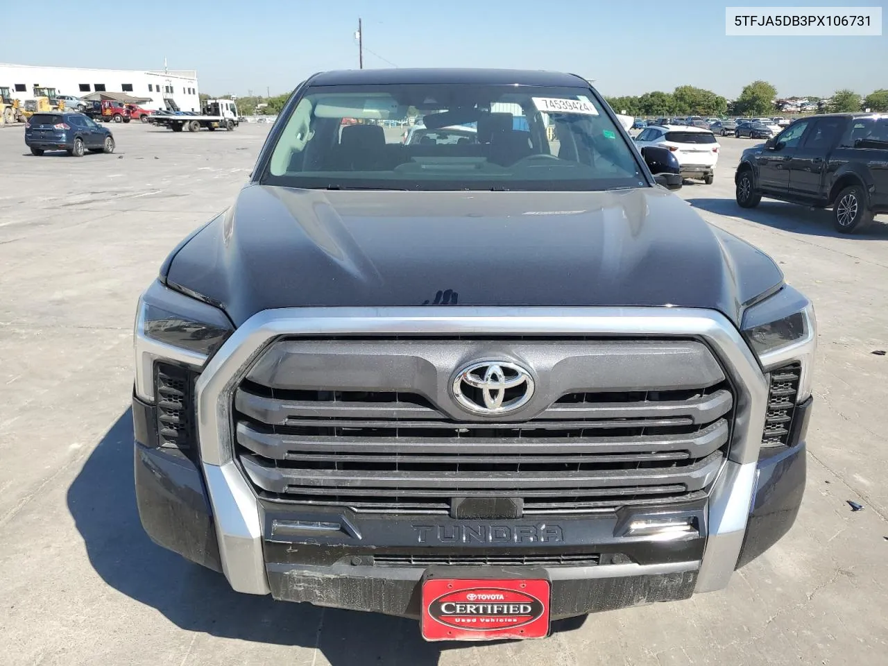 2023 Toyota Tundra Crewmax Limited VIN: 5TFJA5DB3PX106731 Lot: 74539424