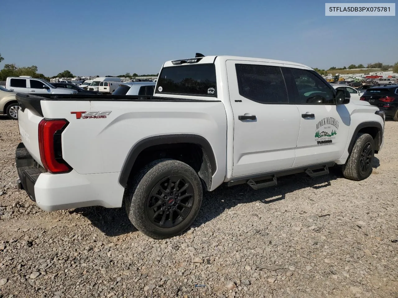 2023 Toyota Tundra Crewmax Sr VIN: 5TFLA5DB3PX075781 Lot: 75417804