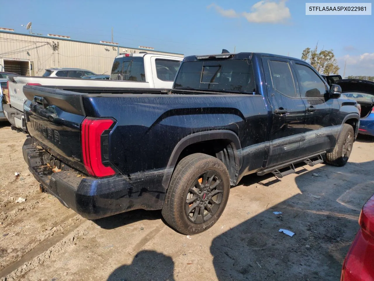 5TFLA5AA5PX022981 2023 Toyota Tundra Double Cab Sr