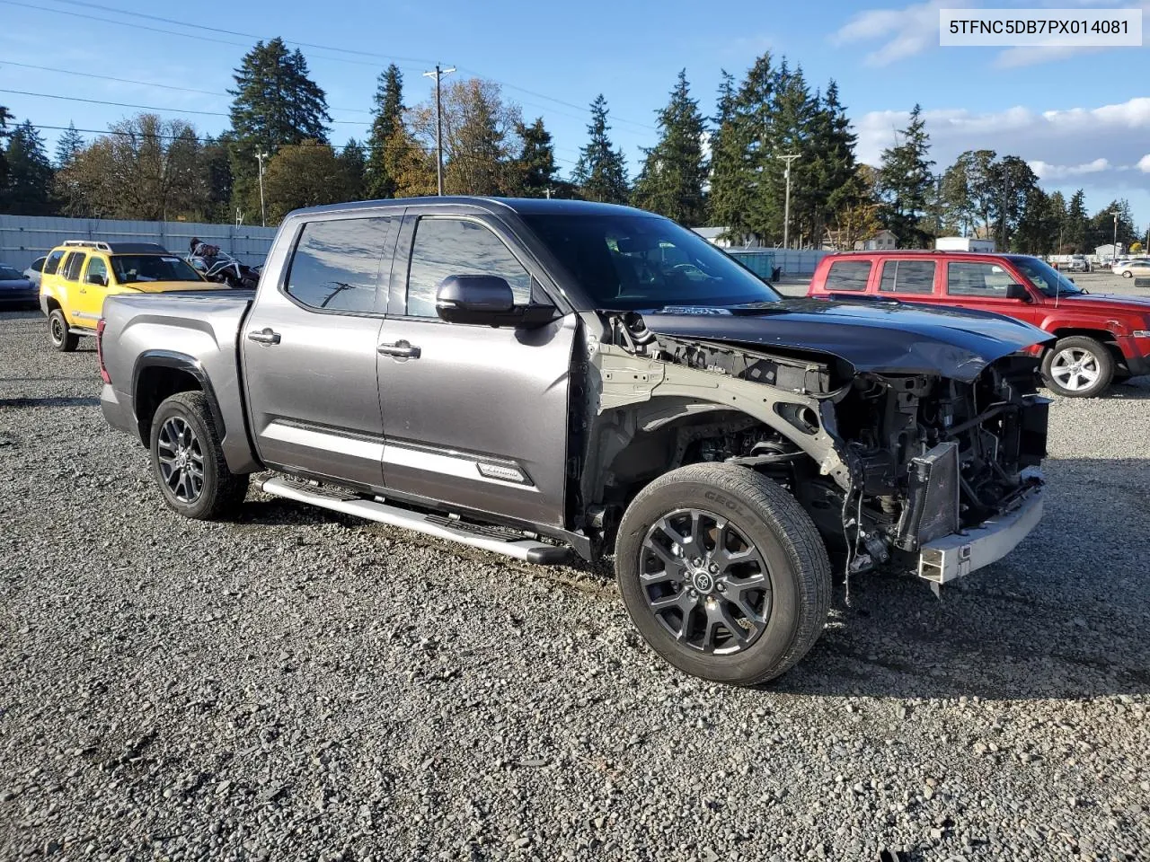 2023 Toyota Tundra Crewmax Platinum VIN: 5TFNC5DB7PX014081 Lot: 77181964