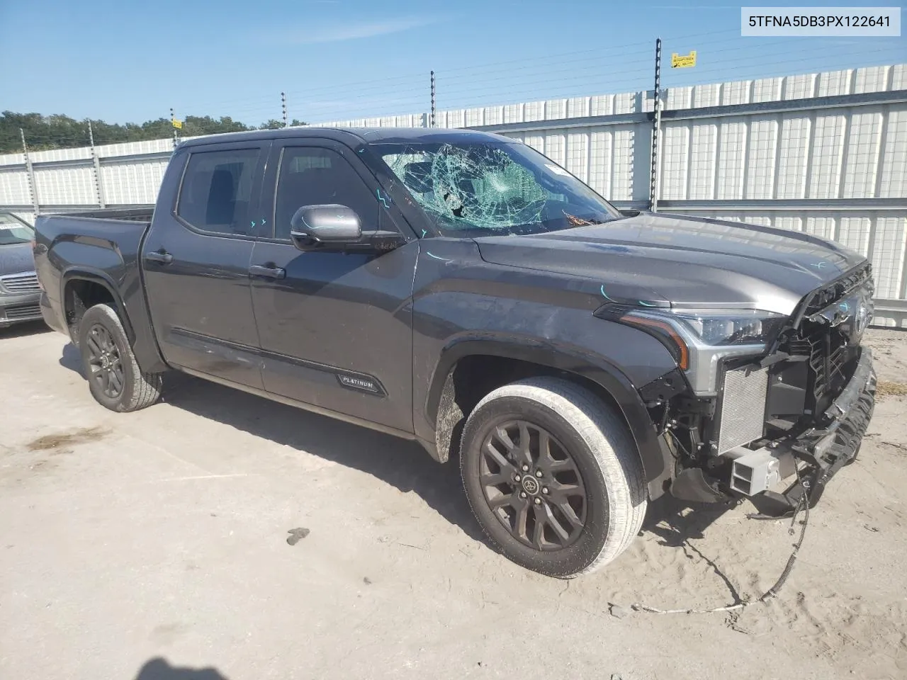 2023 Toyota Tundra Crewmax Platinum VIN: 5TFNA5DB3PX122641 Lot: 77757444