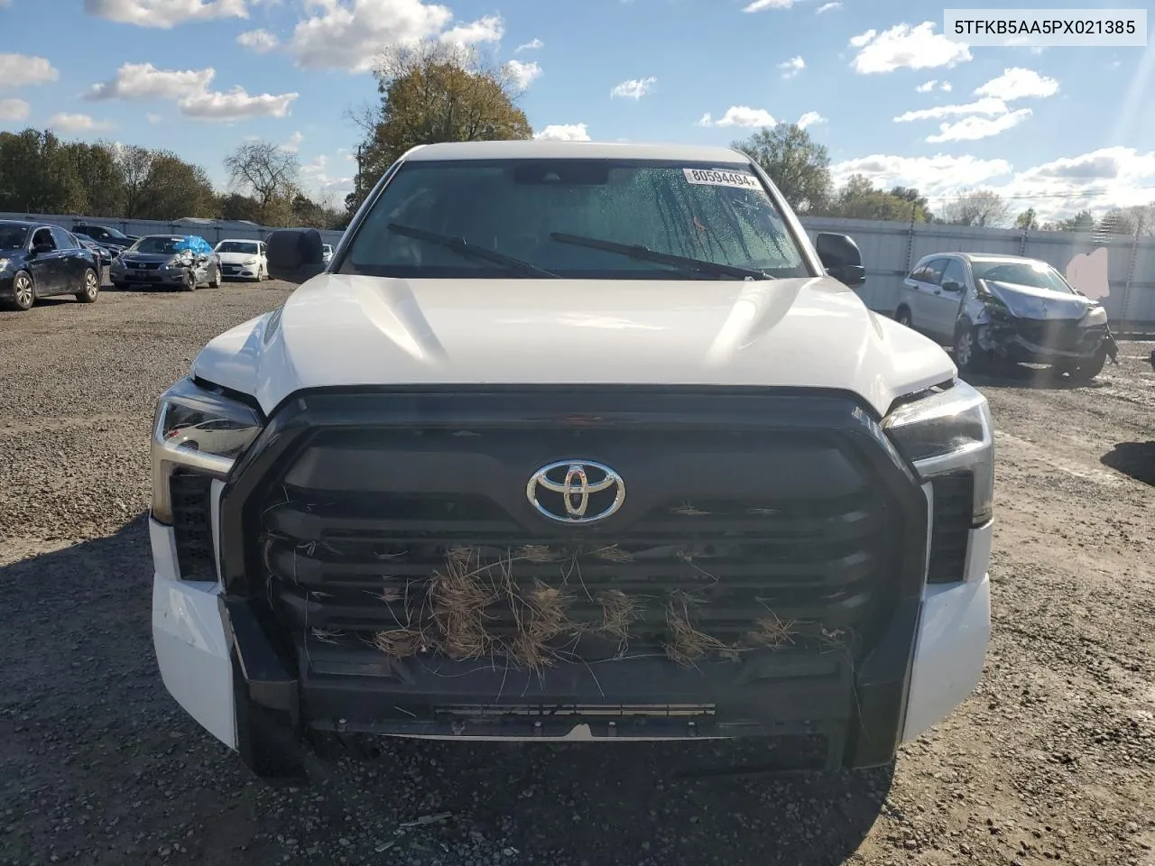 2023 Toyota Tundra Sr VIN: 5TFKB5AA5PX021385 Lot: 80594494