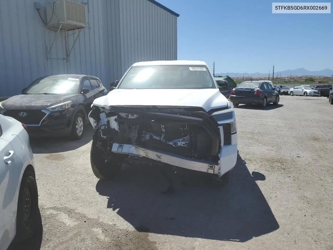 2024 Toyota Tundra Double Cab Sr VIN: 5TFKB5GD6RX002669 Lot: 40234404