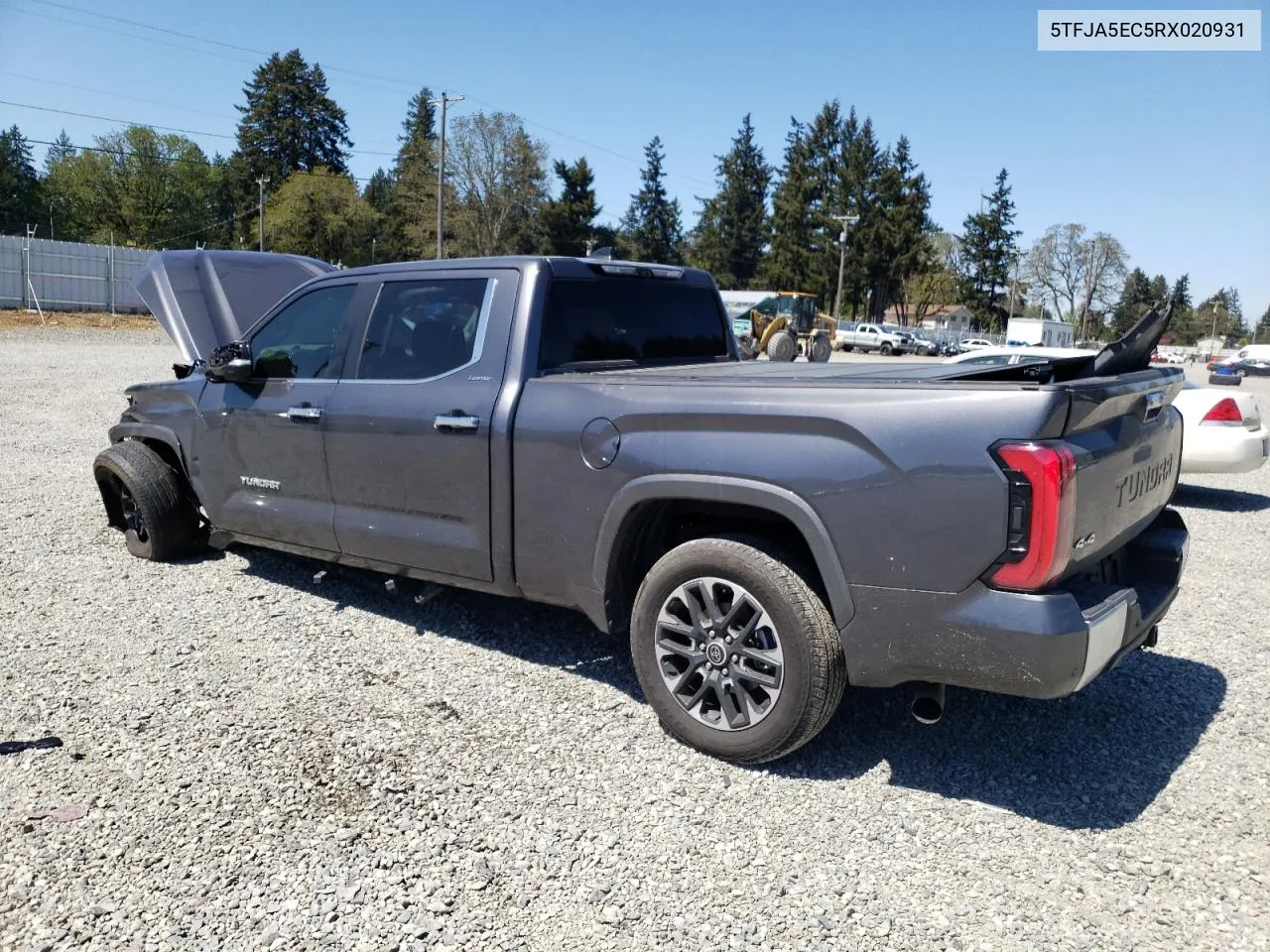 2024 Toyota Tundra Crewmax Limited VIN: 5TFJA5EC5RX020931 Lot: 54413654