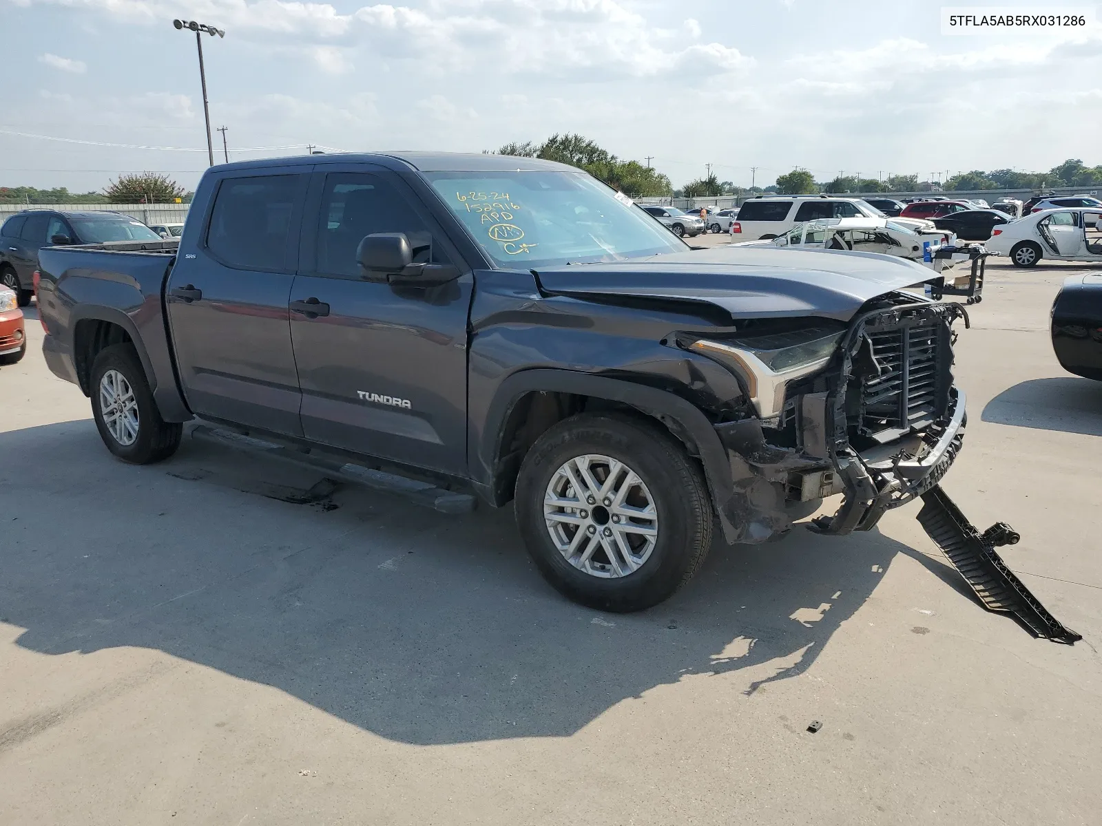 2024 Toyota Tundra Crewmax Sr VIN: 5TFLA5AB5RX031286 Lot: 75232664