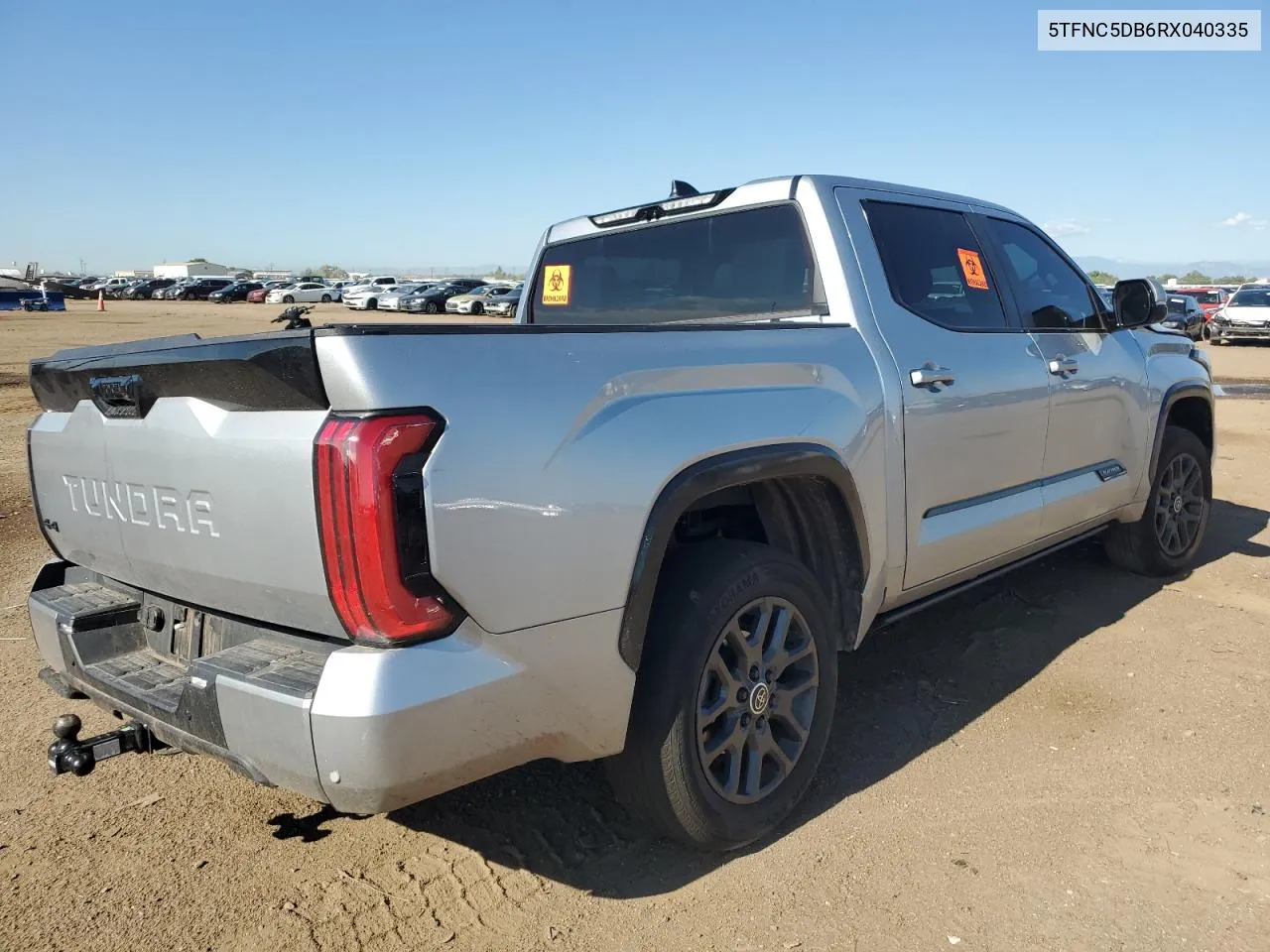 2024 Toyota Tundra Crewmax Platinum VIN: 5TFNC5DB6RX040335 Lot: 65673484