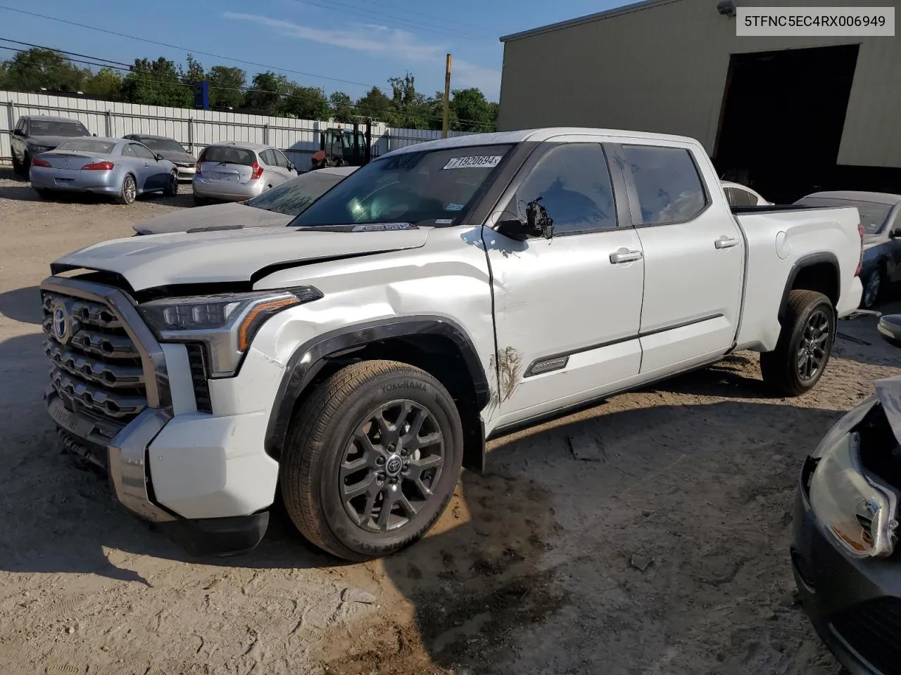 2024 Toyota Tundra Crewmax Platinum VIN: 5TFNC5EC4RX006949 Lot: 71920694