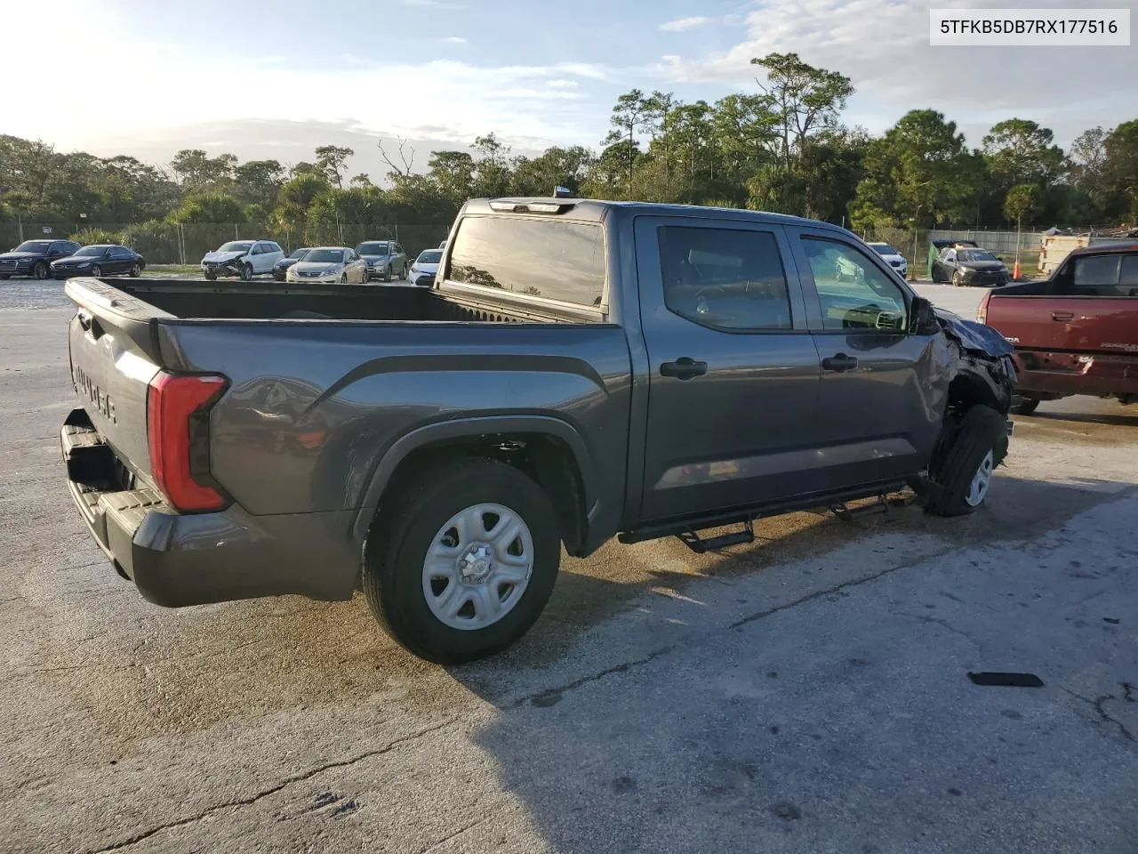 2024 Toyota Tundra Crewmax Sr VIN: 5TFKB5DB7RX177516 Lot: 76787074