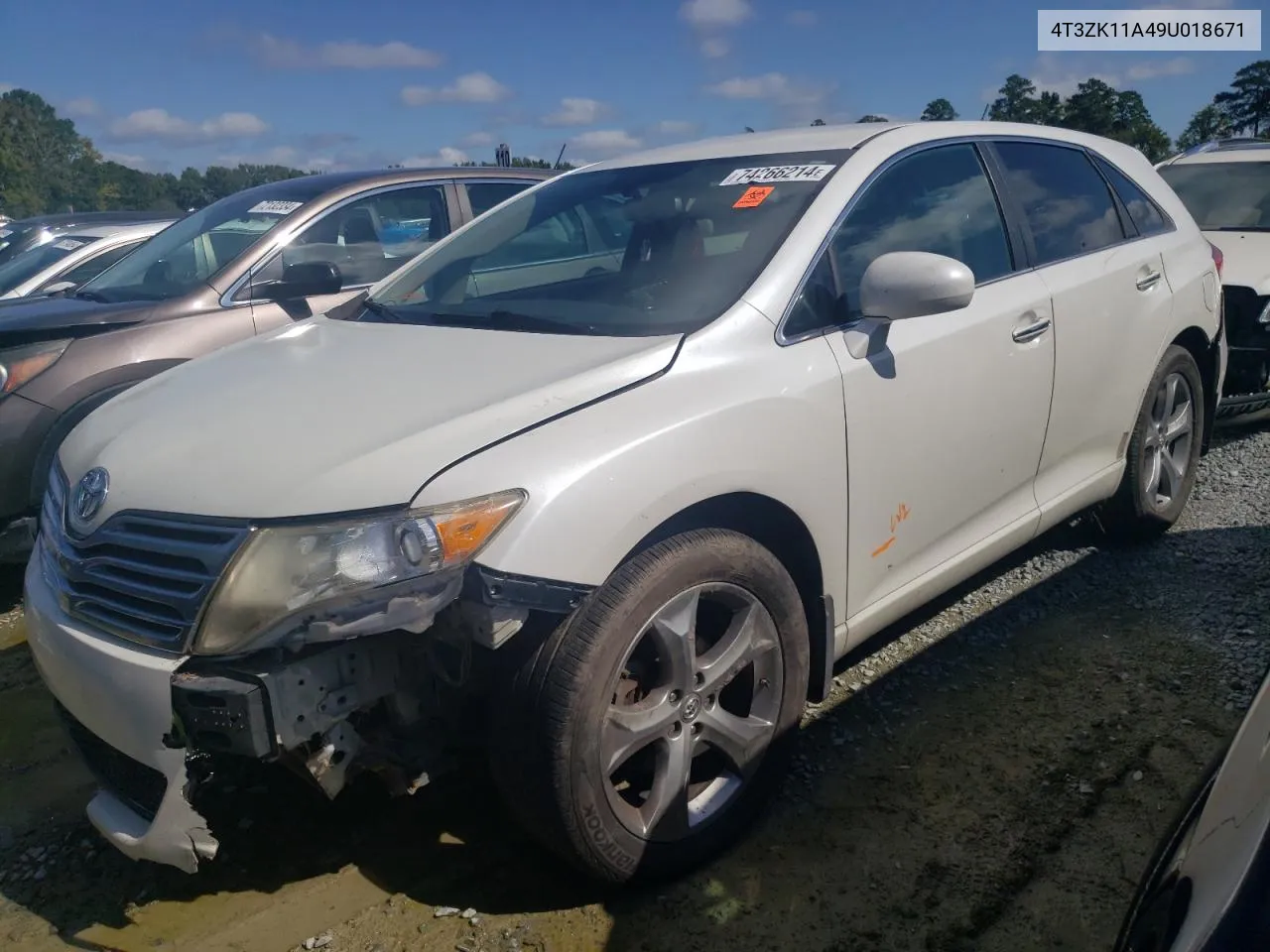 2009 Toyota Venza VIN: 4T3ZK11A49U018671 Lot: 74266214