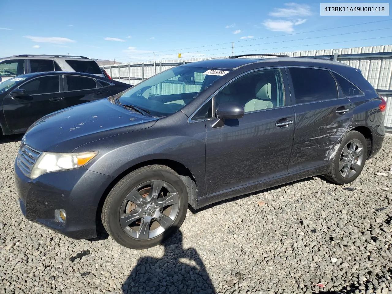 2009 Toyota Venza VIN: 4T3BK11A49U001418 Lot: 77029854