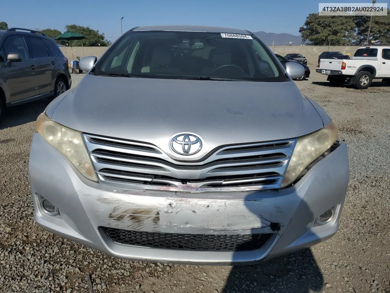 2010 Toyota Venza VIN: 4T3ZA3BB2AU022924 Lot: 70888594