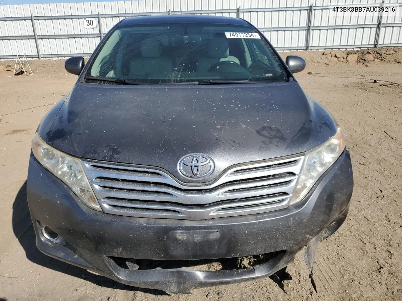 2010 Toyota Venza VIN: 4T3BK3BB7AU039216 Lot: 74977254