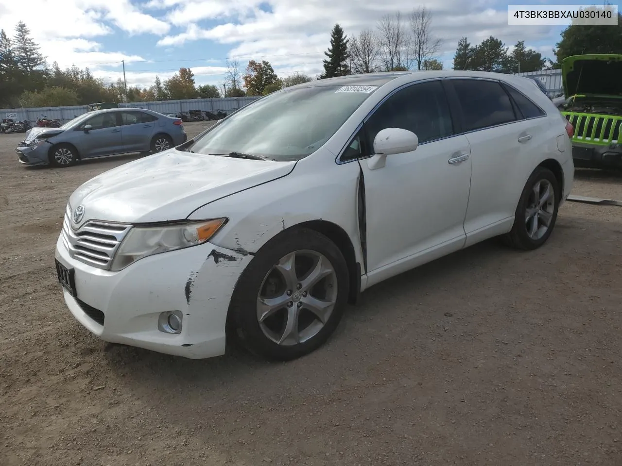 2010 Toyota Venza VIN: 4T3BK3BBXAU030140 Lot: 76010254