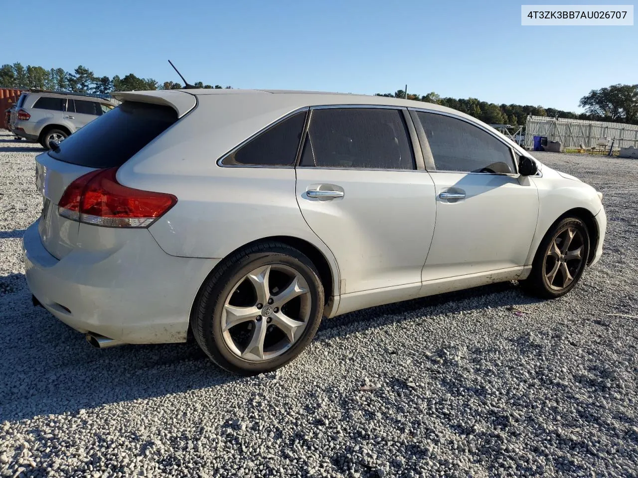 2010 Toyota Venza VIN: 4T3ZK3BB7AU026707 Lot: 77209394