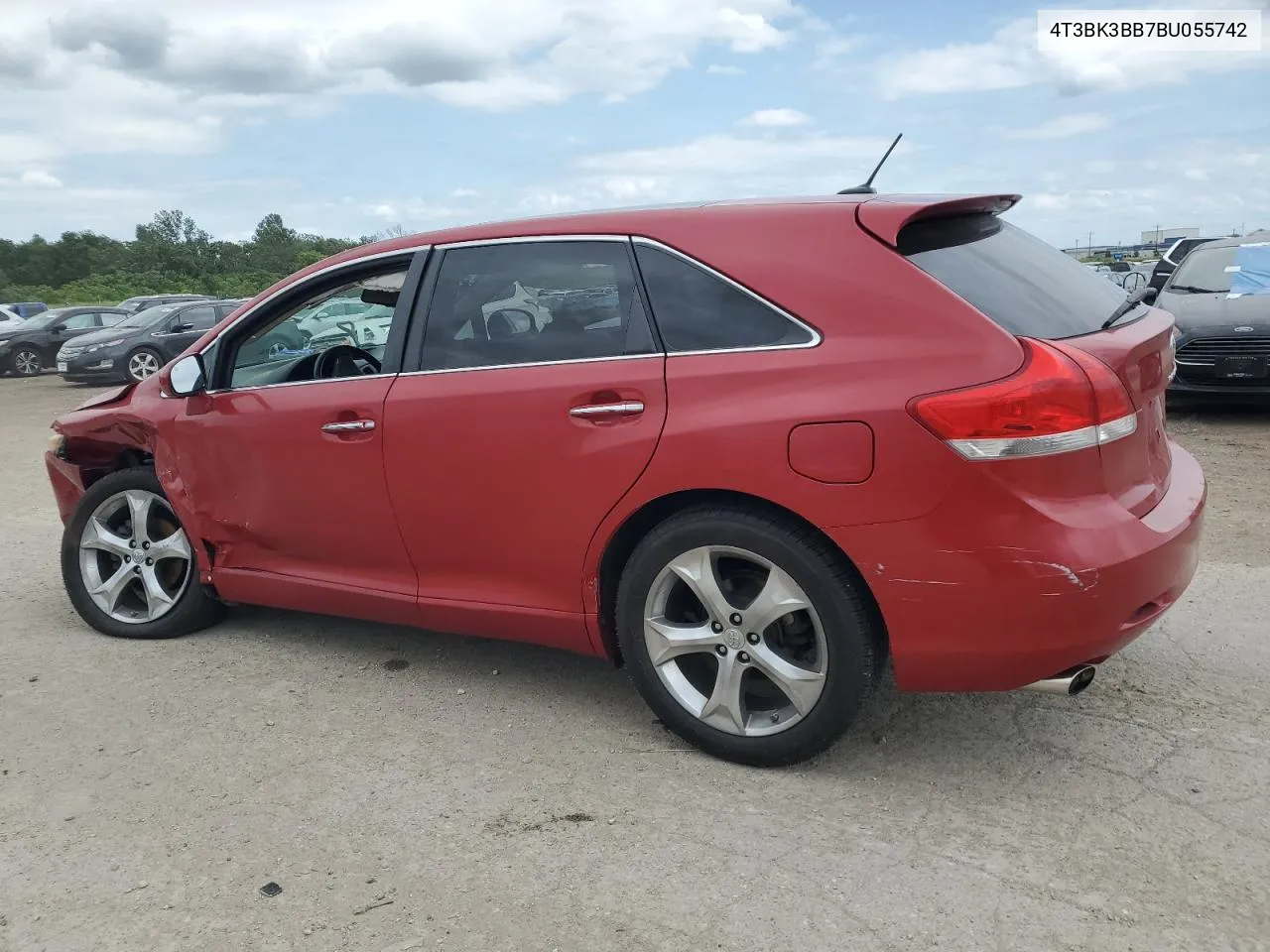 2011 Toyota Venza VIN: 4T3BK3BB7BU055742 Lot: 59529254