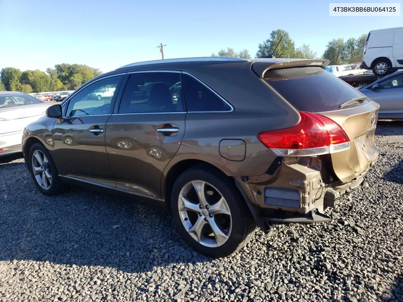 2011 Toyota Venza VIN: 4T3BK3BB6BU064125 Lot: 72567234