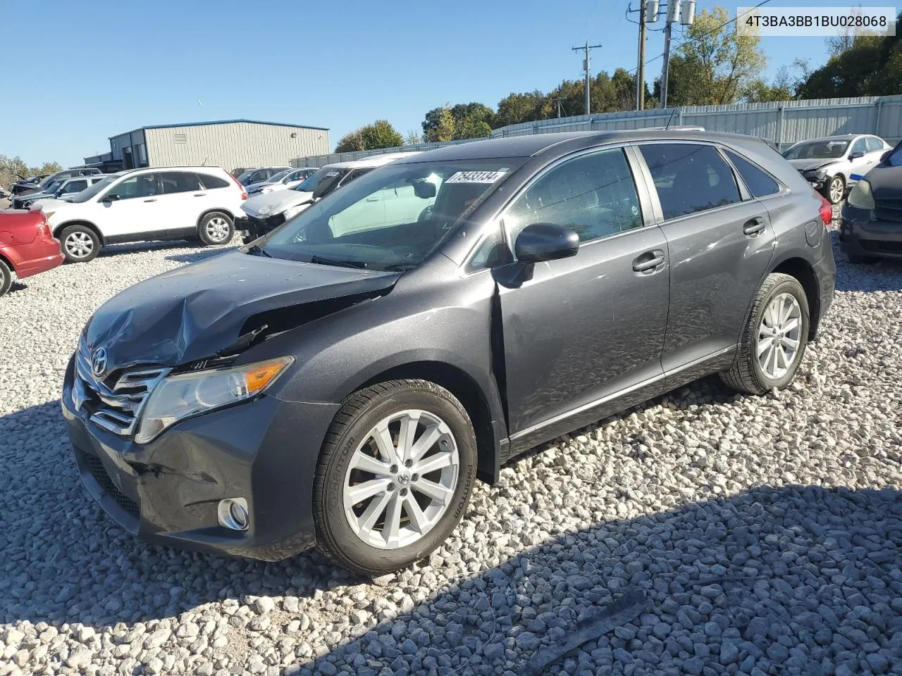 2011 Toyota Venza VIN: 4T3BA3BB1BU028068 Lot: 75433134