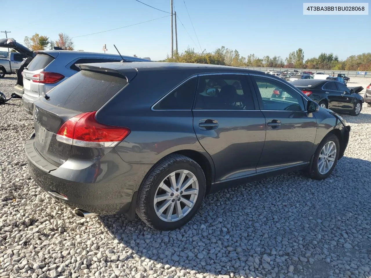 2011 Toyota Venza VIN: 4T3BA3BB1BU028068 Lot: 75433134