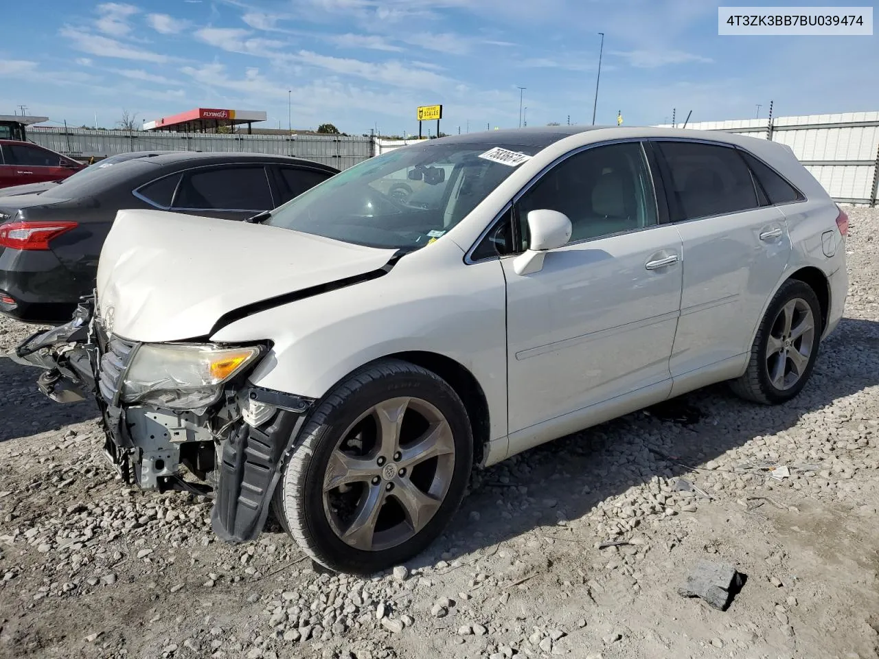 2011 Toyota Venza VIN: 4T3ZK3BB7BU039474 Lot: 75836674