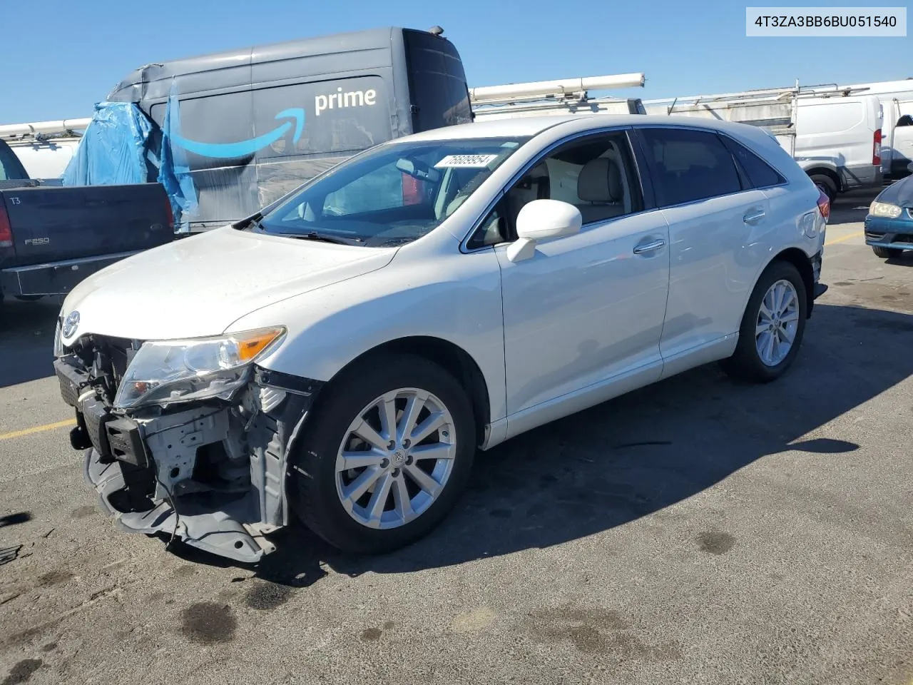 2011 Toyota Venza VIN: 4T3ZA3BB6BU051540 Lot: 76609954