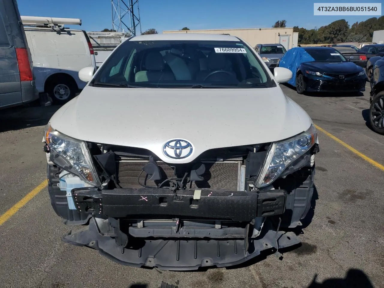 2011 Toyota Venza VIN: 4T3ZA3BB6BU051540 Lot: 76609954