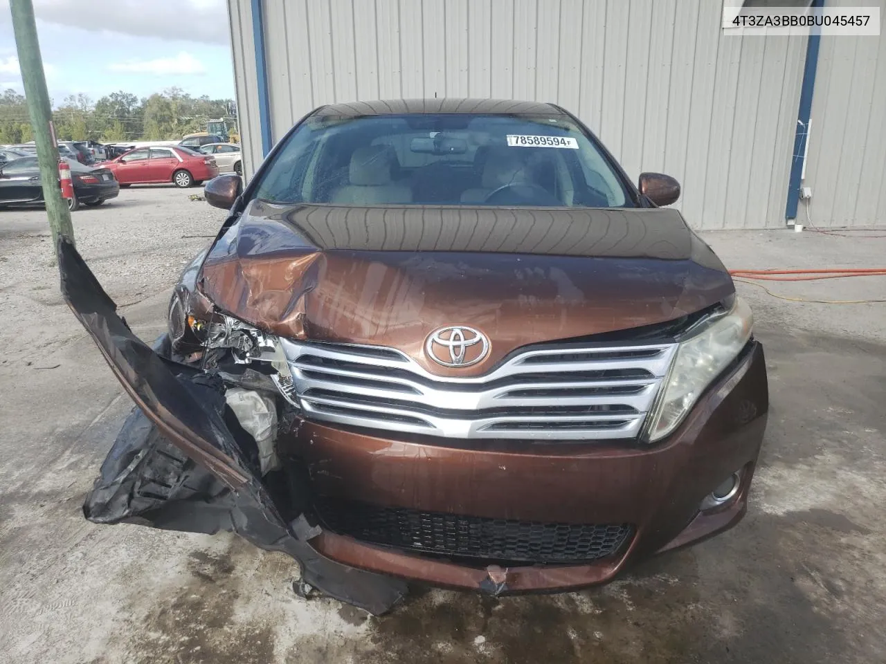 2011 Toyota Venza VIN: 4T3ZA3BB0BU045457 Lot: 78589594