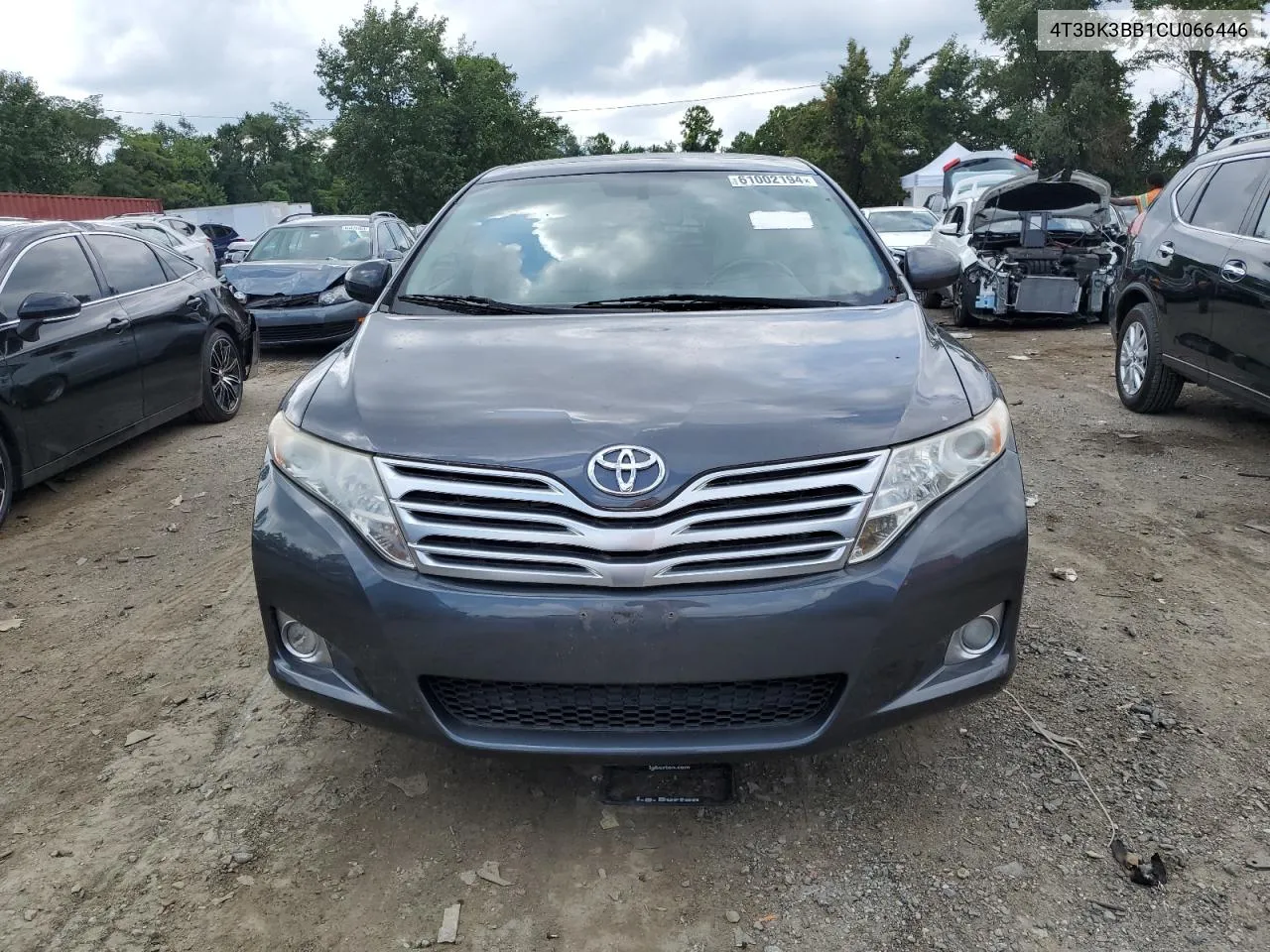 2012 Toyota Venza Le VIN: 4T3BK3BB1CU066446 Lot: 61002194