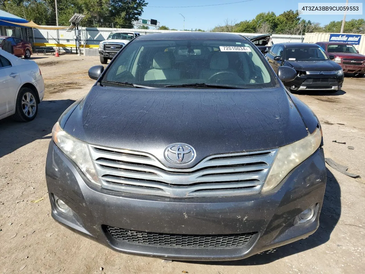 2012 Toyota Venza Le VIN: 4T3ZA3BB9CU059553 Lot: 72010034