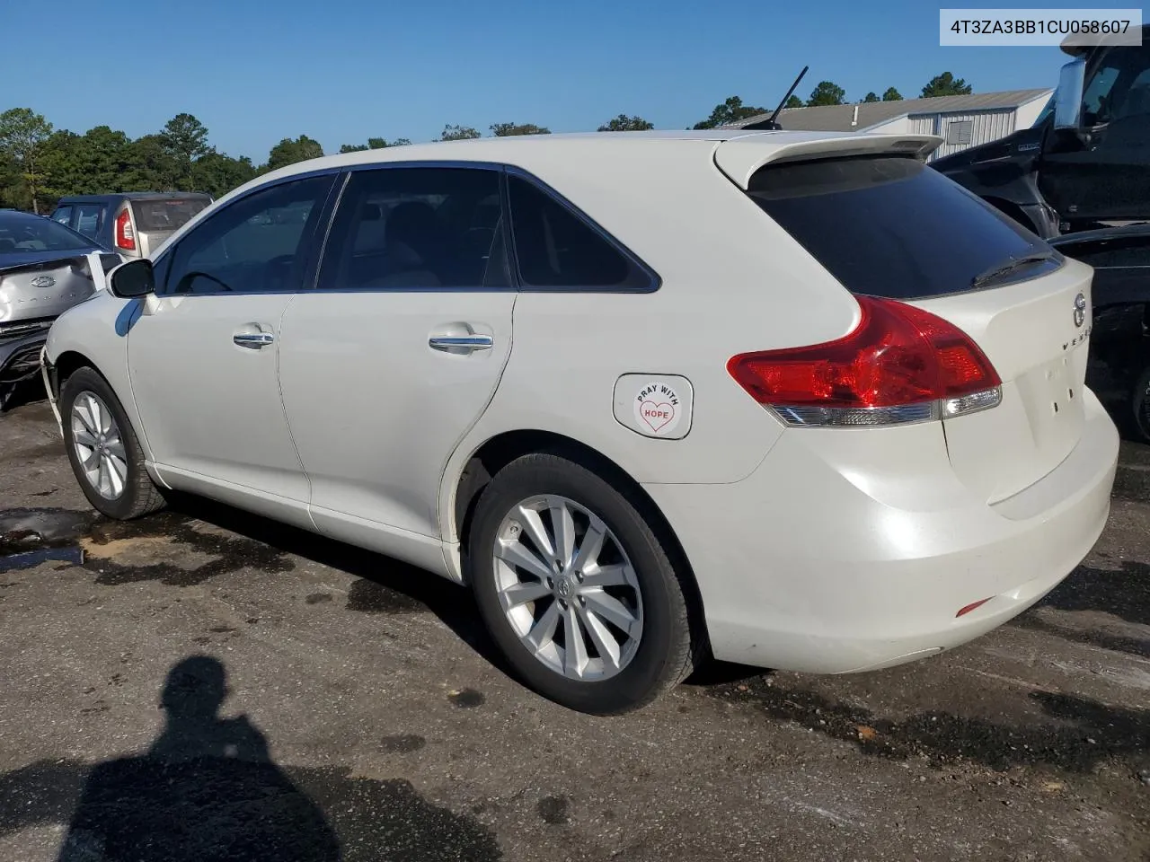 2012 Toyota Venza Le VIN: 4T3ZA3BB1CU058607 Lot: 74037644