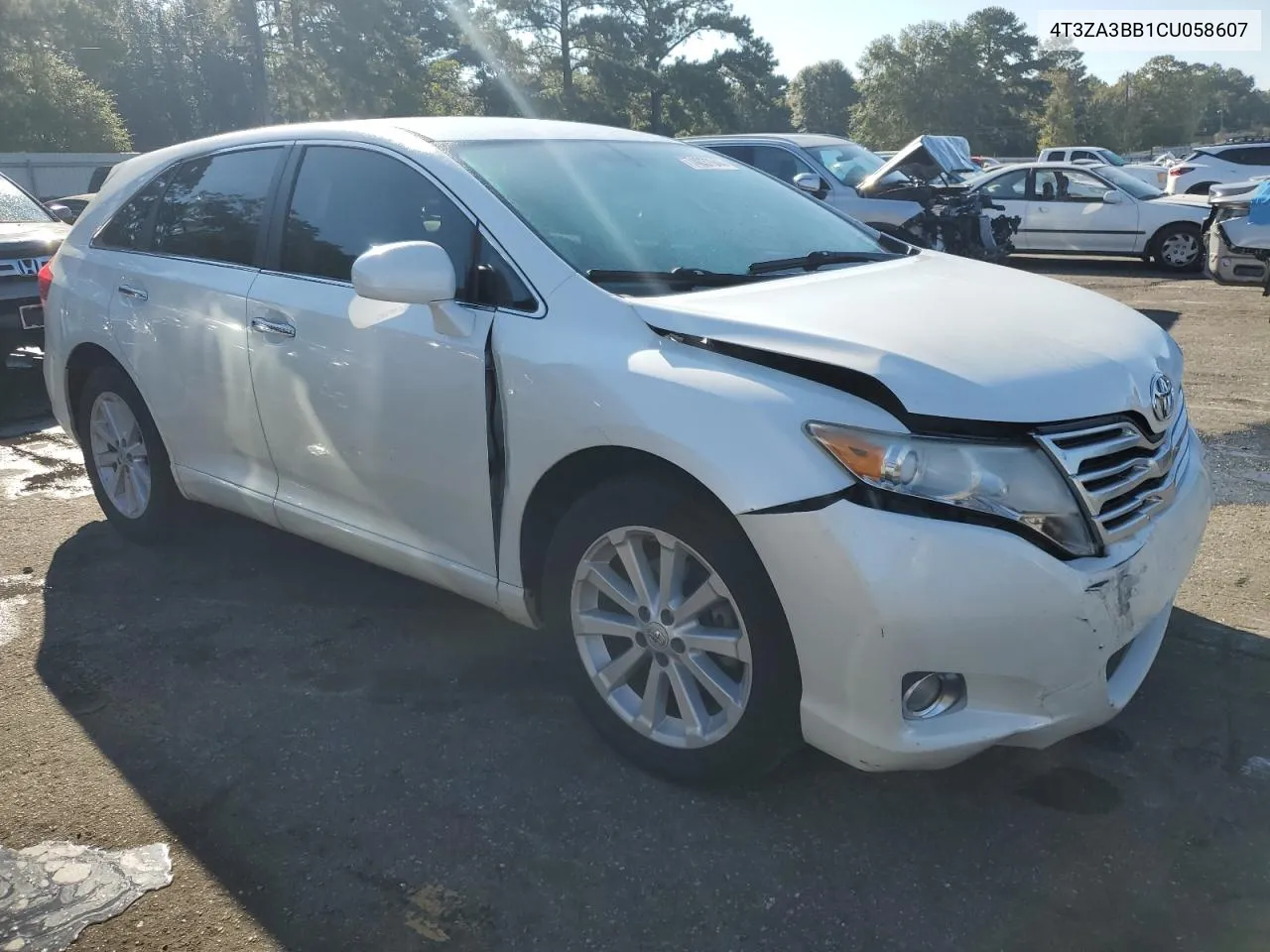 2012 Toyota Venza Le VIN: 4T3ZA3BB1CU058607 Lot: 74037644