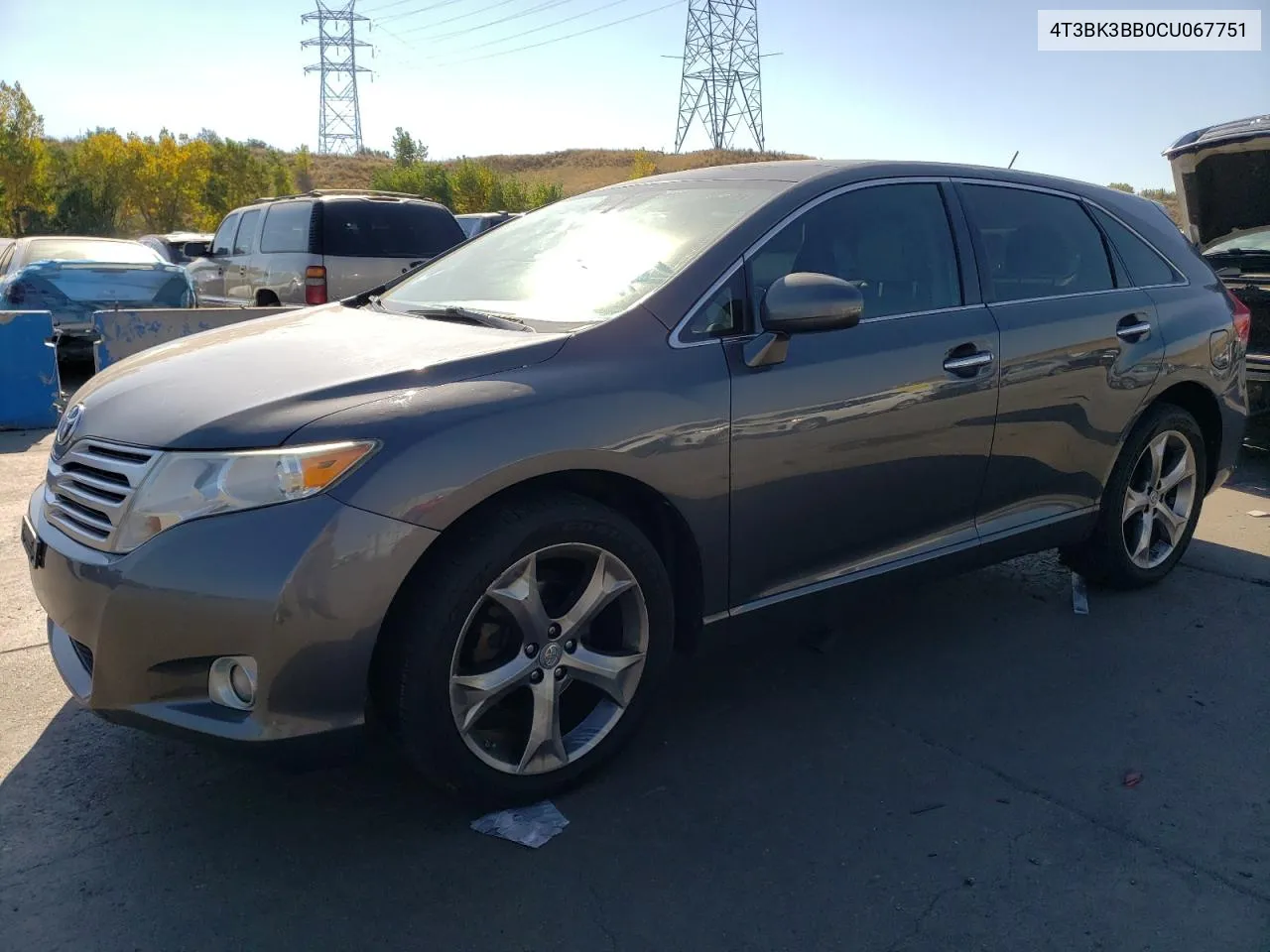 2012 Toyota Venza Le VIN: 4T3BK3BB0CU067751 Lot: 74581814