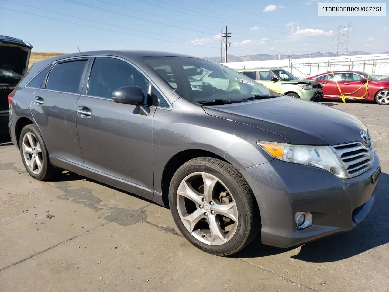 2012 Toyota Venza Le VIN: 4T3BK3BB0CU067751 Lot: 74581814